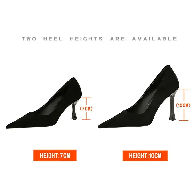 Suede Black Women Pumps Wine Glasses And High Heels Pointed Toe Women Heels Natalia Home Fashion Heels Natalia Home Fashion