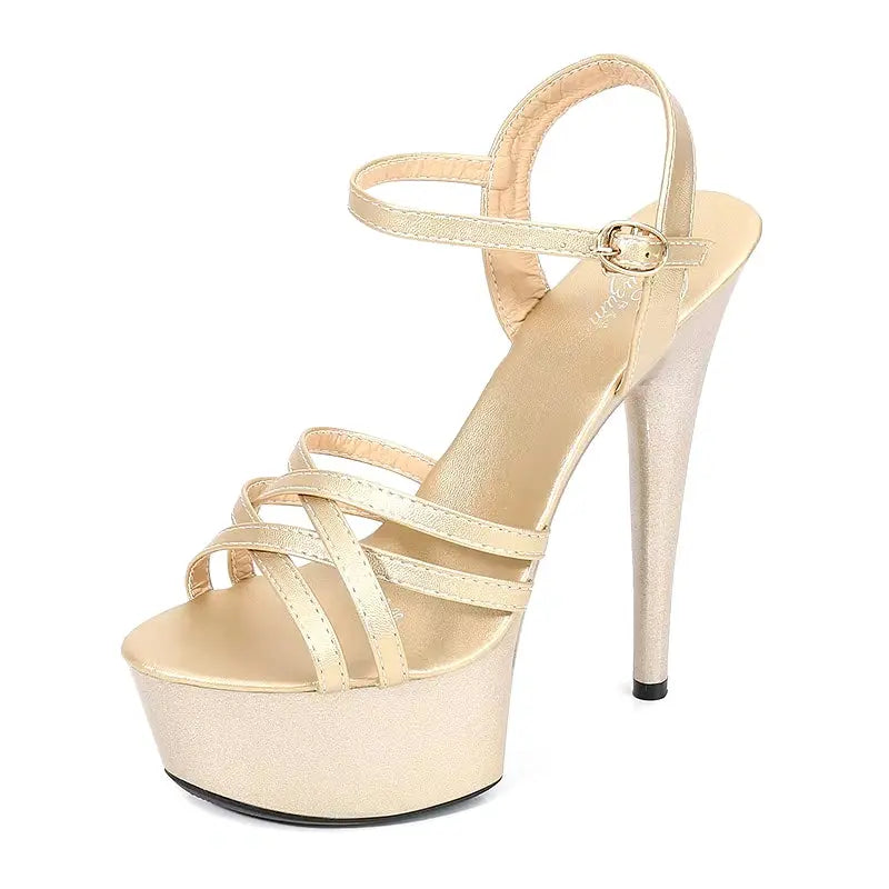 Summer New Fashion Black Slim High Heels Designer Elegant Fashion Luxury High Quality Wholesale Dress Women's High Heel Sandals My Store