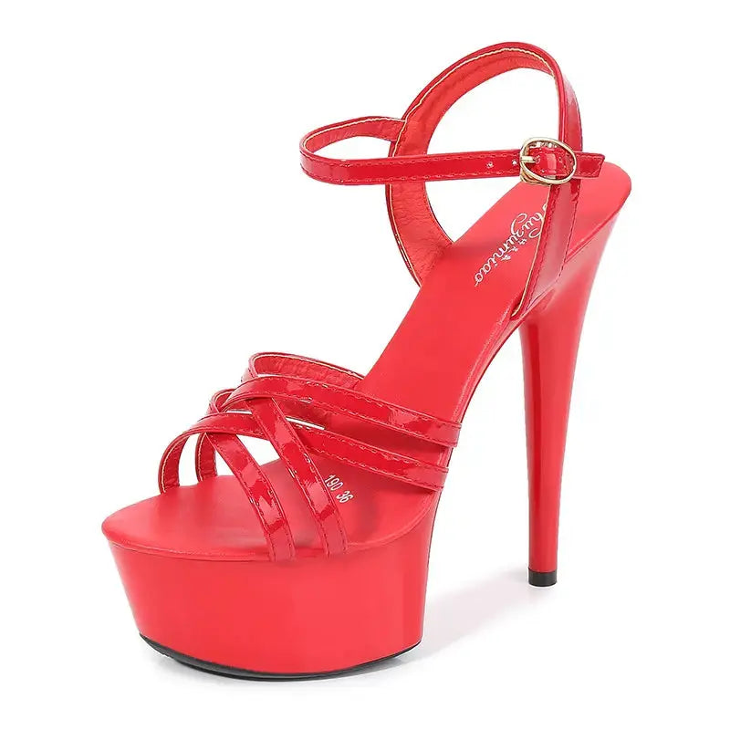 Summer New Fashion Black Slim High Heels Designer Elegant Fashion Luxury High Quality Wholesale Dress Women's High Heel Sandals My Store