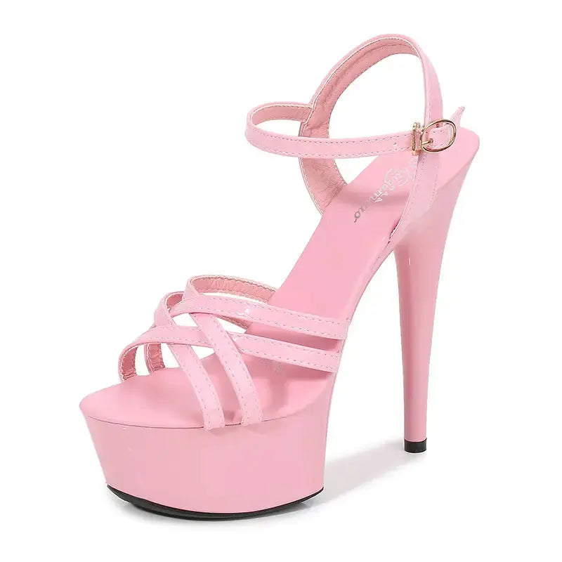 Summer New Fashion Black Slim High Heels Designer Elegant Fashion Luxury High Quality Wholesale Dress Women's High Heel Sandals My Store