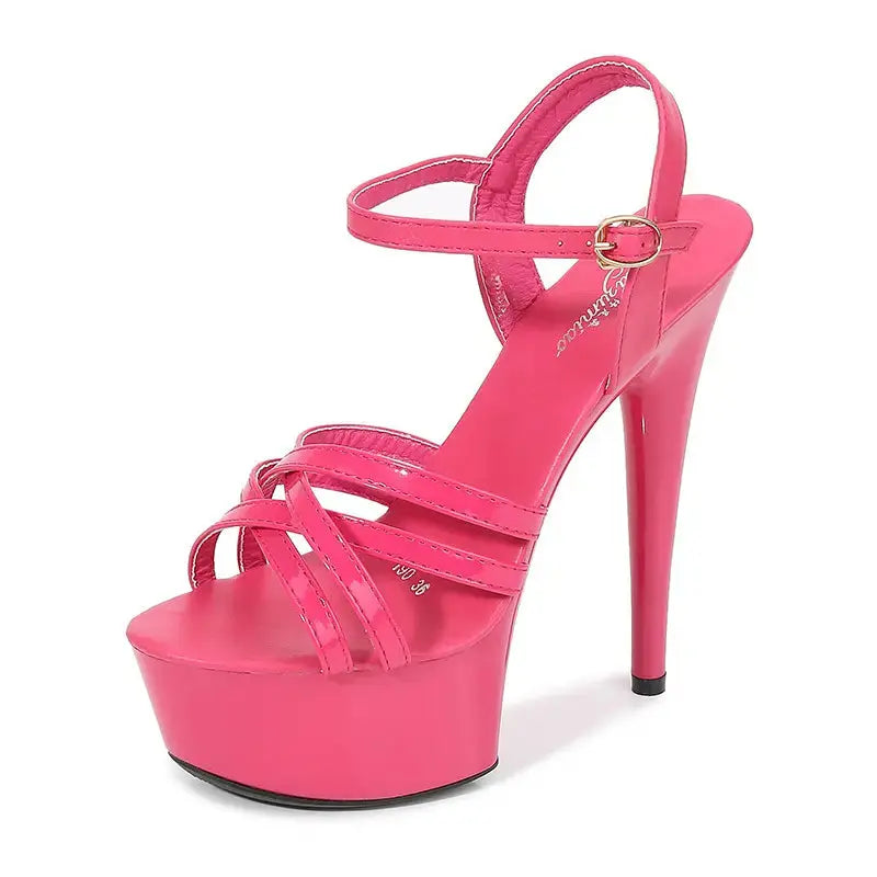Summer New Fashion Black Slim High Heels Designer Elegant Fashion Luxury High Quality Wholesale Dress Women's High Heel Sandals My Store