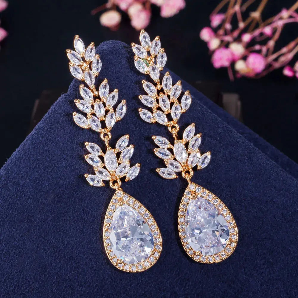 ThreeGraces Fashion Black Cubic Zirconia Stone Marquise Shape CZ Long Dangle Drop Wedding Party Earrings Jewelry for Women E1802 Natalia Home Fashion Natalia Home Fashion