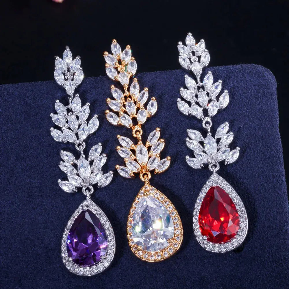 ThreeGraces Fashion Black Cubic Zirconia Stone Marquise Shape CZ Long Dangle Drop Wedding Party Earrings Jewelry for Women E1802 Natalia Home Fashion Natalia Home Fashion
