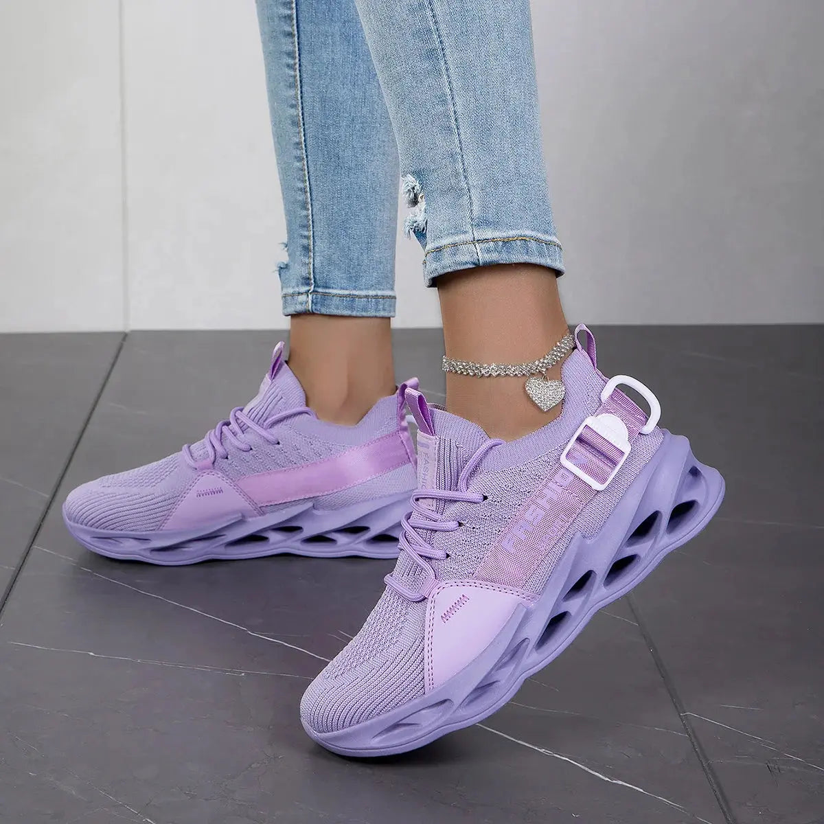 Trendy Pink Running Shoes Women Walking Sneakers Breathable Women's Sports Shoes Lightweight Women's Sneakers Outdoor Tennis Men Natalia Home Fashion Purple-G133-37 Natalia Home Fashion
