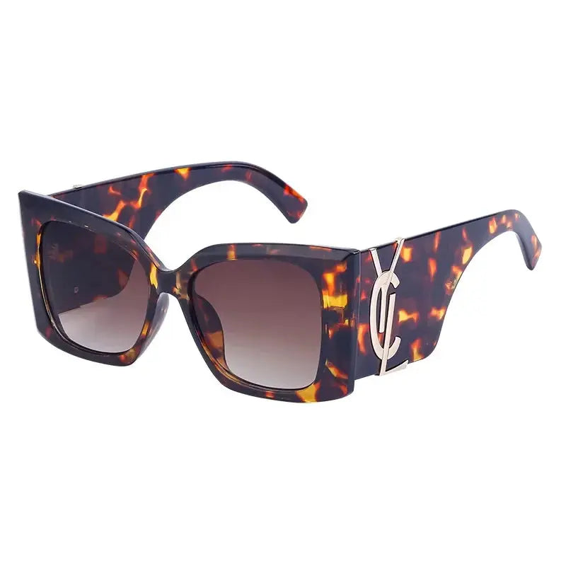 Vintage Brand Designer Oversized Cat Eye Sunglasses Women For Women Big Frame Shades Trendy Sexy Ladies Sun Glasses Natalia Home Fashion Leopard-Tea Natalia Home Fashion