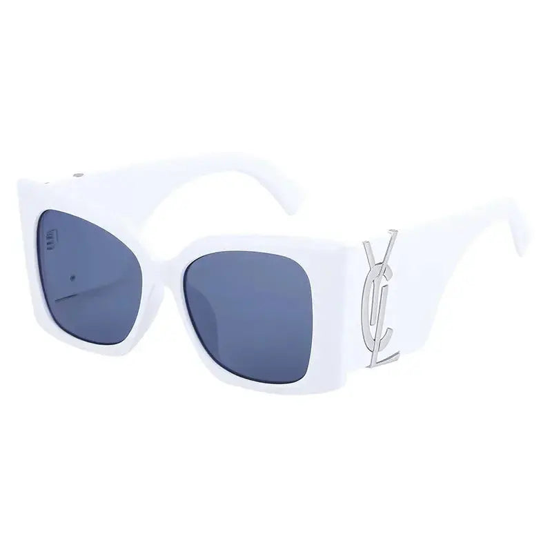 Vintage Brand Designer Oversized Cat Eye Sunglasses Women For Women Big Frame Shades Trendy Sexy Ladies Sun Glasses Natalia Home Fashion White-Black Natalia Home Fashion