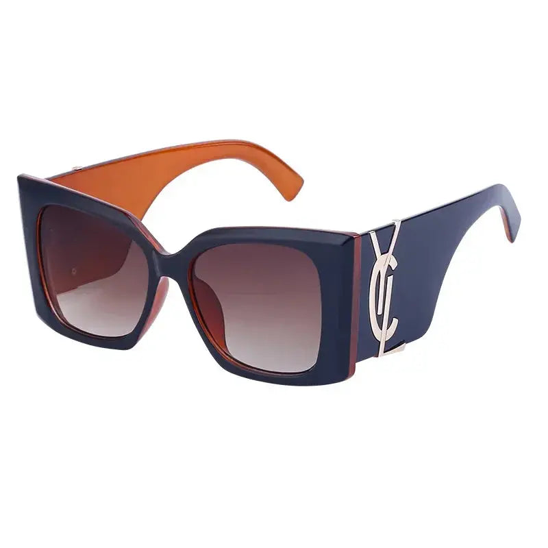 Vintage Brand Designer Oversized Cat Eye Sunglasses Women For Women Big Frame Shades Trendy Sexy Ladies Sun Glasses Natalia Home Fashion Black-Tea Natalia Home Fashion