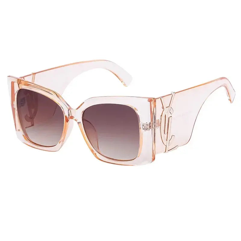 Vintage Brand Designer Oversized Cat Eye Sunglasses Women For Women Big Frame Shades Trendy Sexy Ladies Sun Glasses Natalia Home Fashion Champagne-Tea Natalia Home Fashion