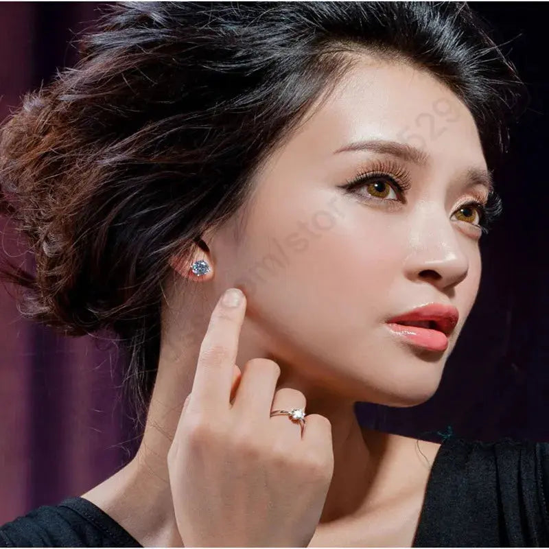 Elegant Classic Real 925 Sterling Silver Finger Rings Jewelry Crystal Cubic Zircons 6 Claws Women Engagement / Wedding Ring Natalia Home Fashion Natalia Home Fashion