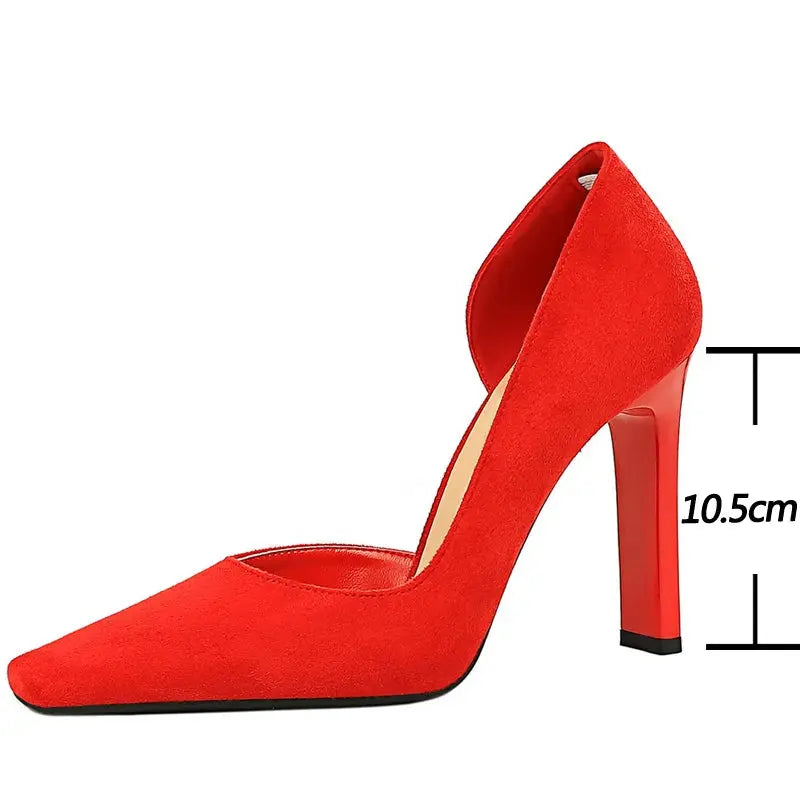 Women 10.5 Cm Heels Square Head Women Pumps Block Heels Ladies Shoes Square Heel Women Shoes Fashion Party Shoes Natalia Home Fashion Natalia Home Fashion