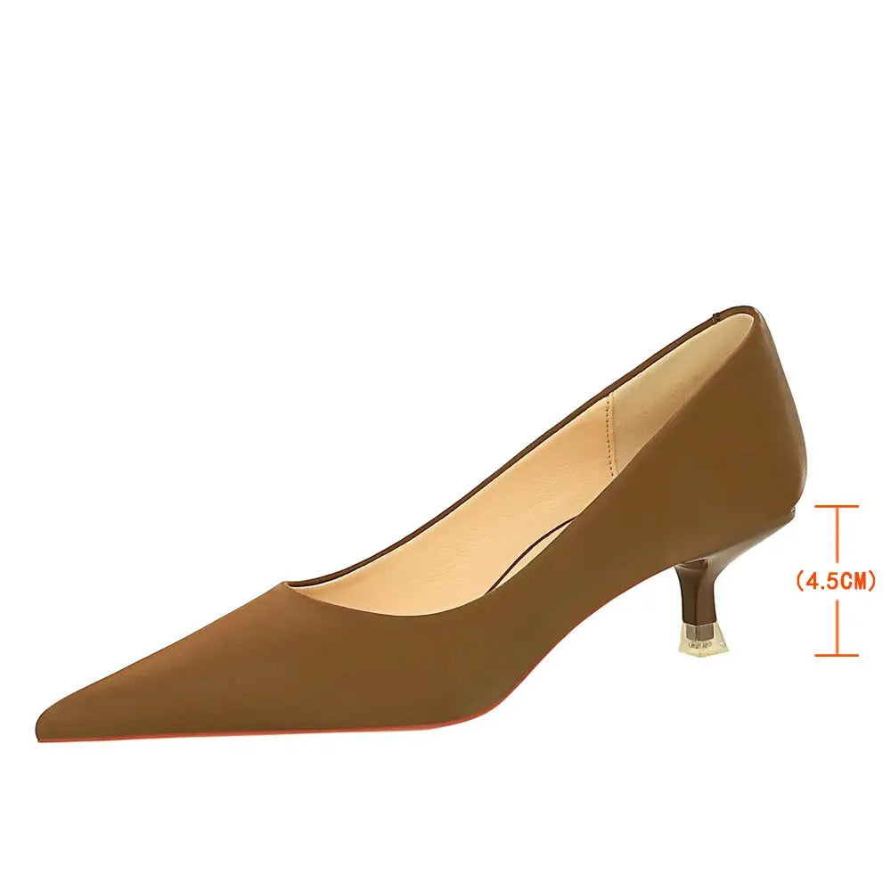 Women 4.5 Cm Heels Pointed Toe Woman Pumps Fashion Heels Sexy Mid Heeled Female Shoes Natalia Home Fashion Natalia Home Fashion