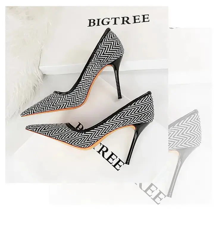 Women Pumps Luxury Mesh Lace Pointed-toe Shoes Wrap-toe Shallow High Heel Pumps For Ladies Annual Meeting Shoes My Store