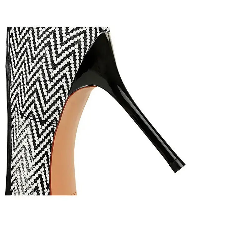 Women Pumps Luxury Mesh Lace Pointed-toe Shoes Wrap-toe Shallow High Heel Pumps For Ladies Annual Meeting Shoes My Store