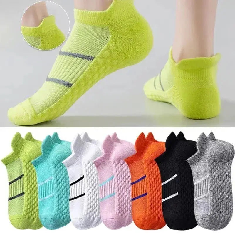 Women Running Socks Basketball Breathable Anti Slip Sport Cycling Walking Women Outdoor Sock Cotton Athletic No Sweat Sock Natalia Home Fashion GRAY-One-size-fits-all Natalia Home Fashion