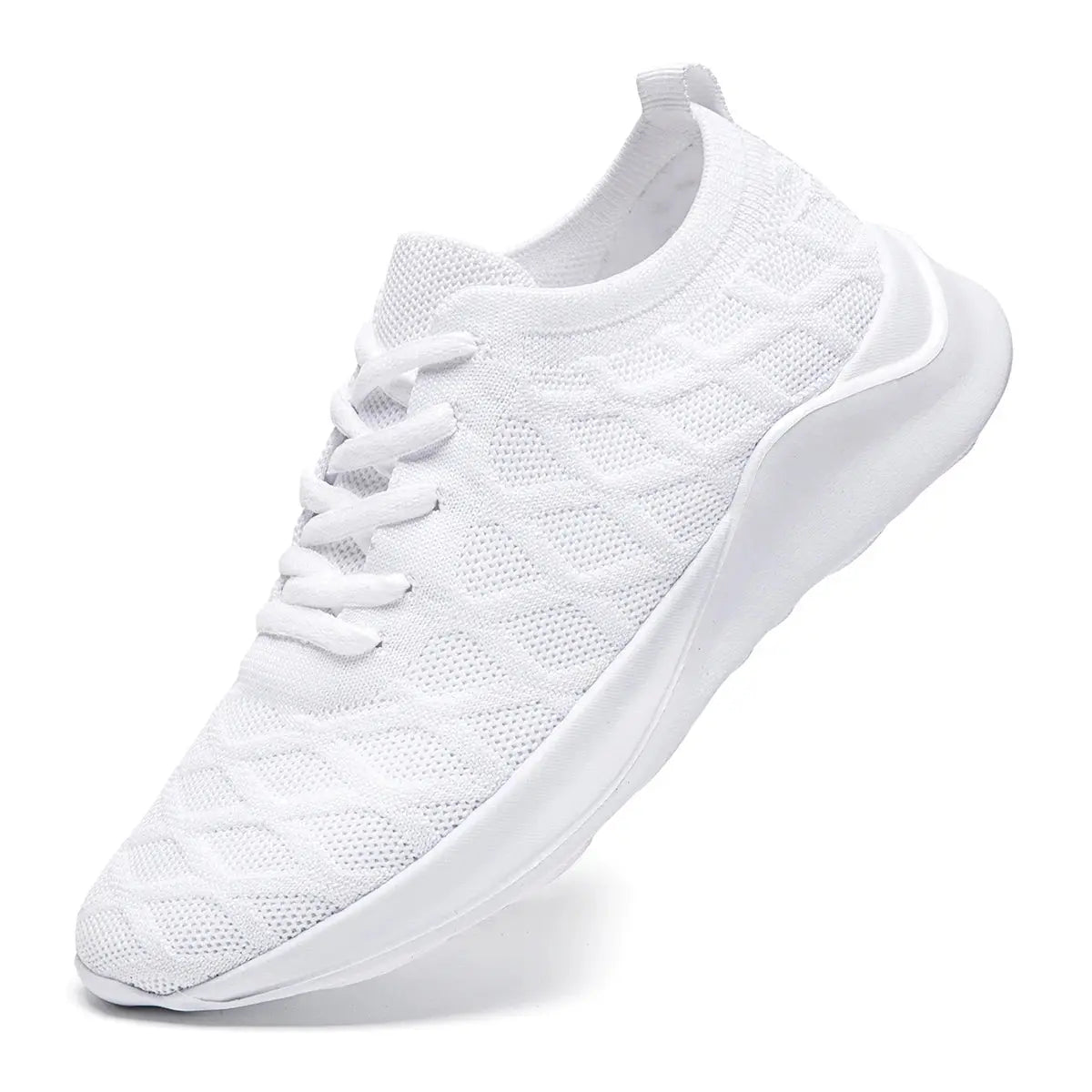 Women Shoes Knitting Sneakers Women Flat Loafers Casual Breathable Walking Sneakers Flats Walking Shoes Natalia Home Fashion White-42 Natalia Home Fashion