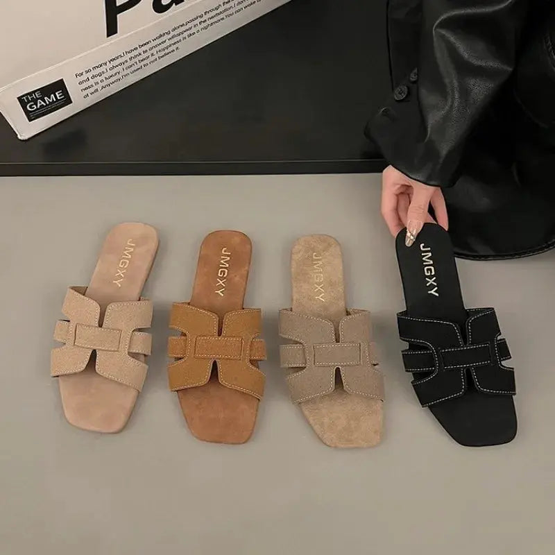 Women Slippers Flat Bottom Non-slip Outdoor Open Toe Every Day Wear Female Sandals Sexy Fashion Design Slides Woman Shoes Natalia Home Fashion Natalia Home Fashion
