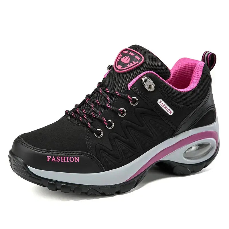 Women Sports Shoes Platform Sneakers Fashion Outdoor Hiking Non-Slip Casual Shoes Low Top Running Shoes Women Footwear Natalia Home Fashion black-42 Natalia Home Fashion