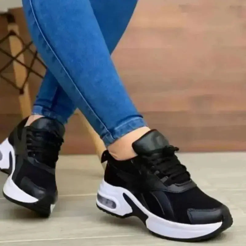 Women Tennis Shoes for Outdoor Sneakers Lace Up Wedge Platform Ladies Air Cushion Gym Sport Shoes Women Trainers Natalia Home Fashion Natalia Home Fashion
