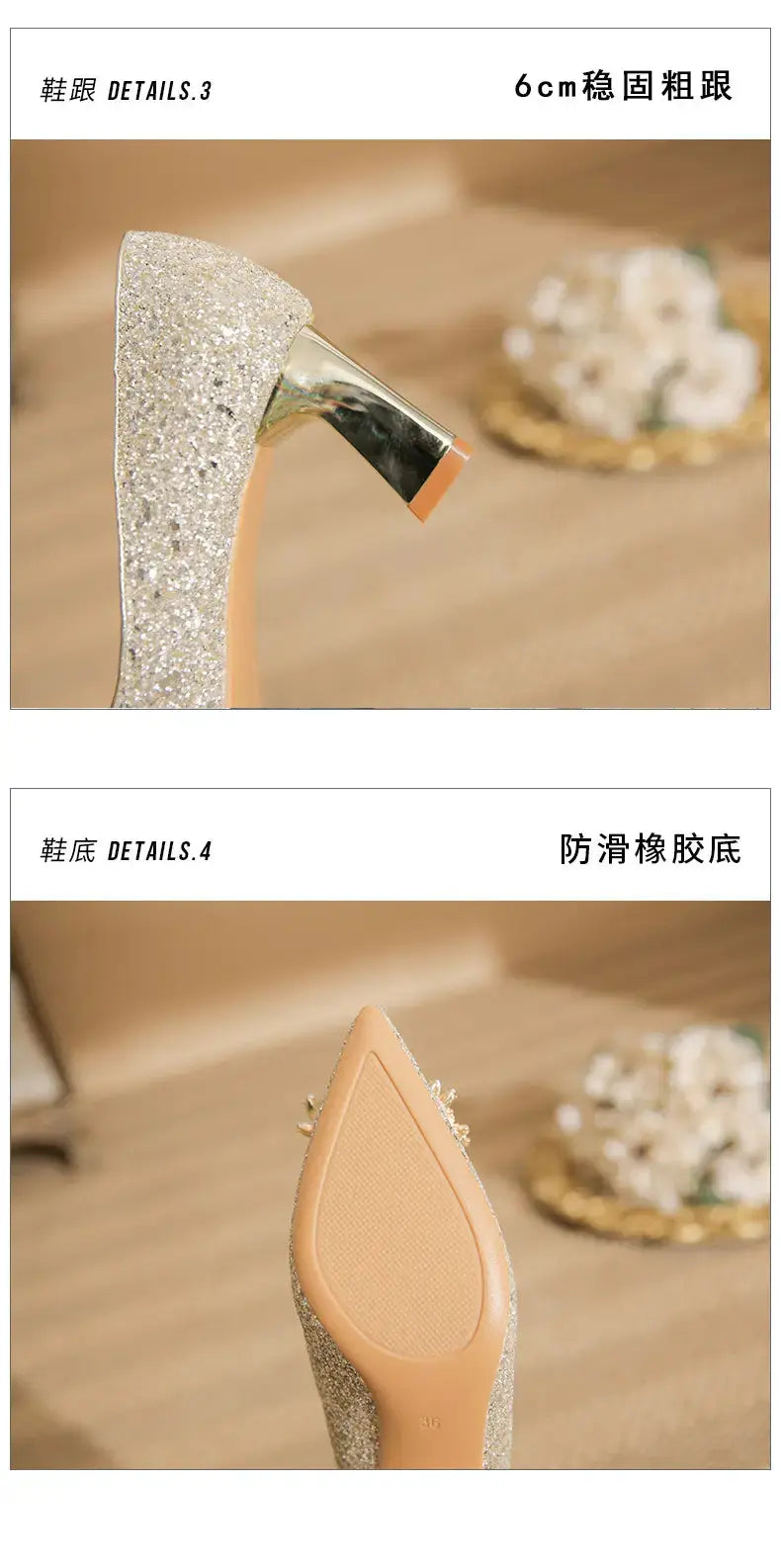 Women Wedding Shoes Comfortable Suede Solid Color Pointed-toe Mujer Shoes Wrap-toe Shallow Flats For Ladies Banquet Bridal Shoes My Store