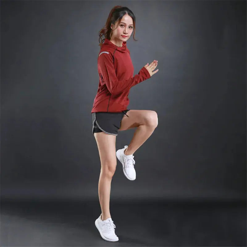 Women's Jacket Hoodies Long Sleeve T-shirts Running Training Clothes Quick Dry Breathable Sports T Shirt For Women Natalia Home Fashion Natalia Home Fashion
