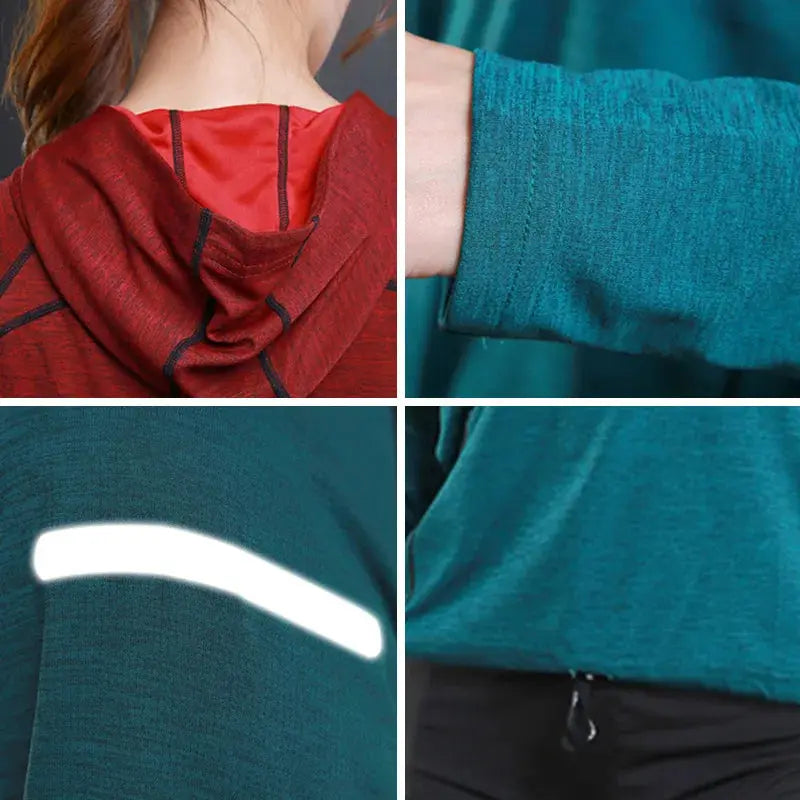Women's Jacket Hoodies Long Sleeve T-shirts Running Training Clothes Quick Dry Breathable Sports T Shirt For Women Natalia Home Fashion Natalia Home Fashion
