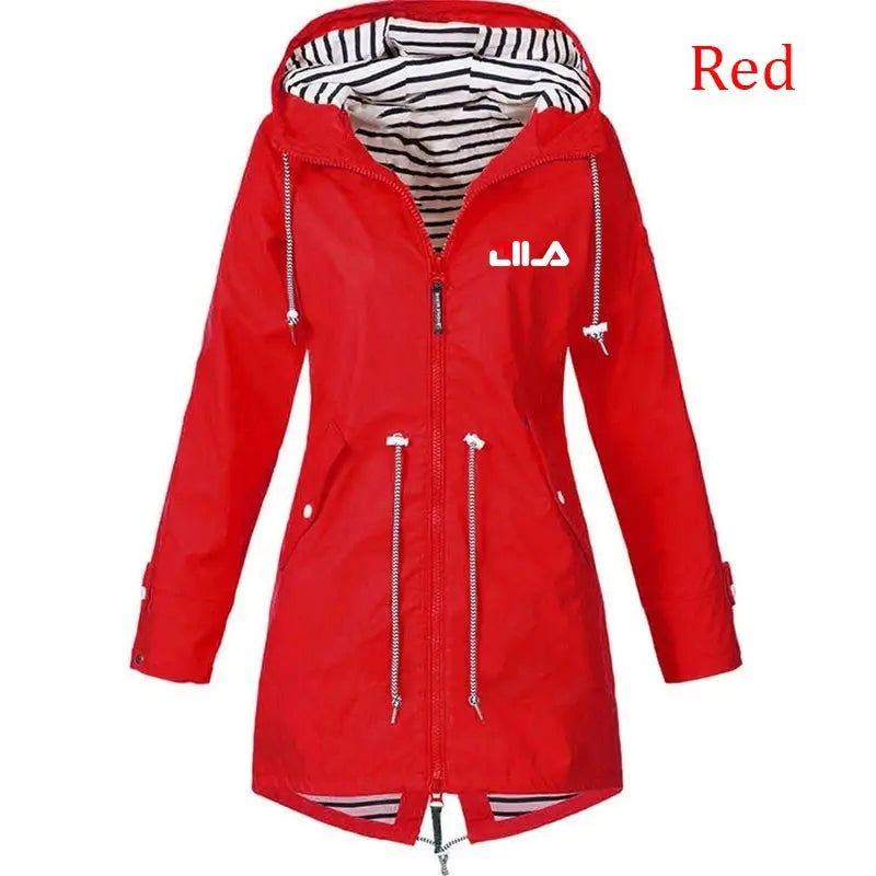 Women's Windproof Waterproof Jacket Outdoor Climbing Long Sleeve Hooded Coat Fashion Windbreaker Raincoat Natalia Home Fashion Natalia Home Fashion