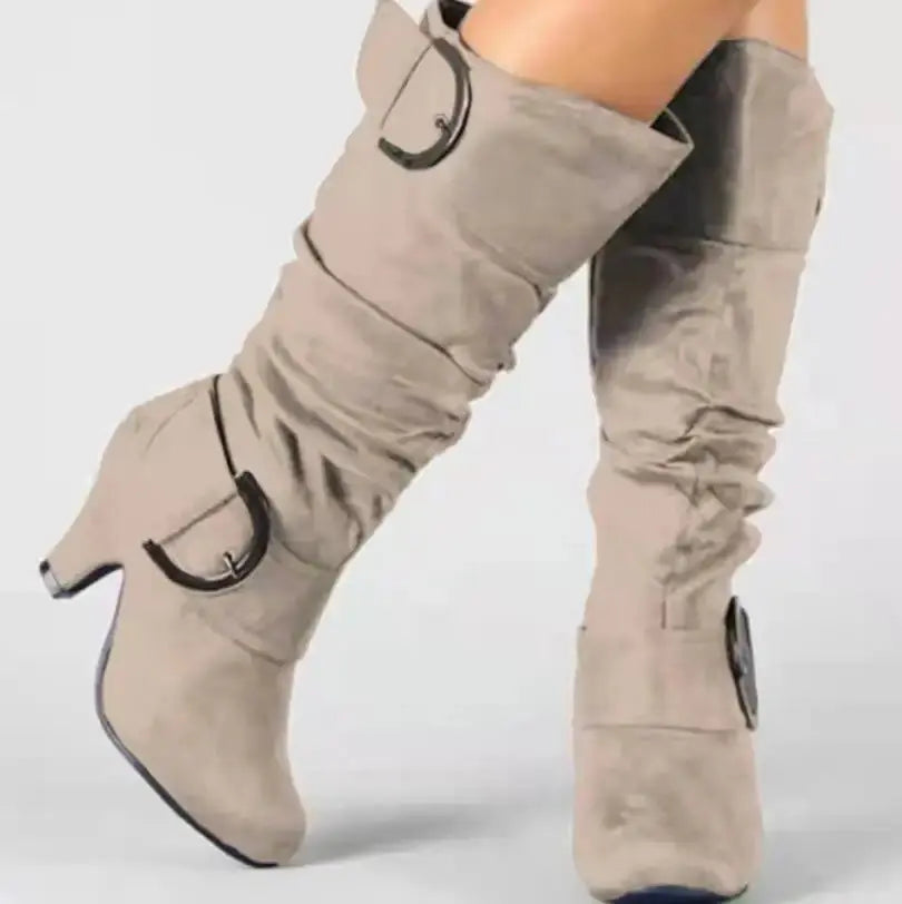 Women's large size casual calf boots Wholesale Fashionable Women Booties My Store
