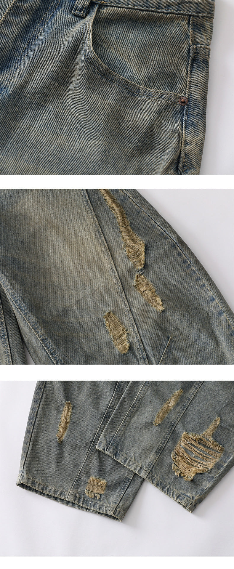 Retro High Street Wide Leg Denim Jeans Women Summer Wasteland High Waist Loose Straight Long Trousers Natalia Home Fashion    Natalia Home Fashion
