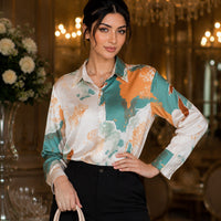 Casual Loose Long Sleeve Shirt for Women Korean Style Blouse Tops