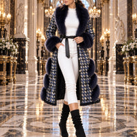 Soft Warm Luxury Wool Double Sided Sheepskin Fur Jacket Winter Women Genuine Sheep Shearling Leather Trench Coat Natalia Home Fashion    Natalia Home Fashion