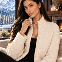 Turtleneck Collar Zipper Fly Long Sleeve Casual Fashion Winter Jacket for Women Natalia Home Fashion    Natalia Home Fashion