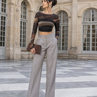 Printing T shirt Long Sleeve Crop Top Women Summer Clothing Tie Back  Backless  Slim Fit Rope Natalia Home Fashion    Natalia Home Fashion