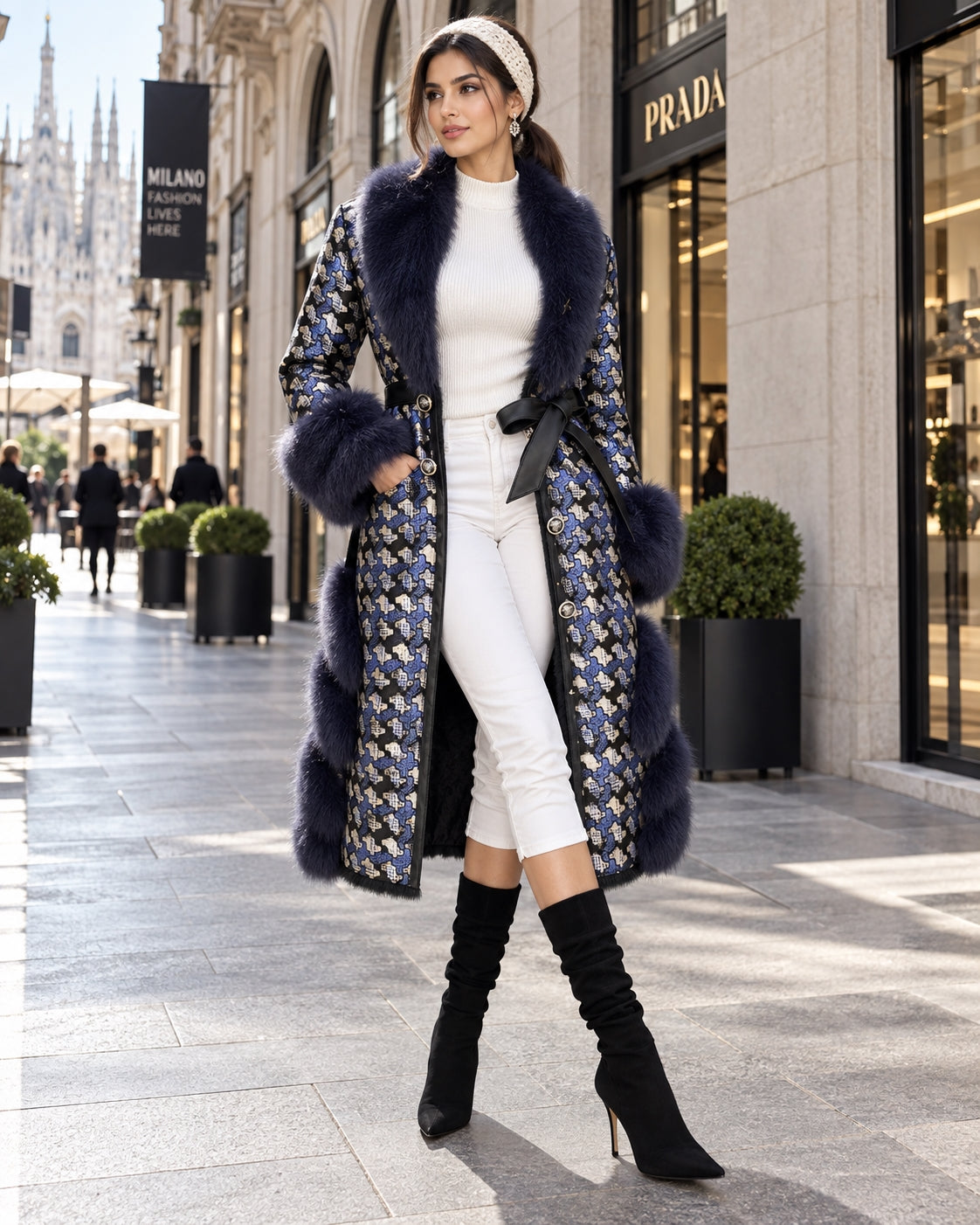 Soft Warm Luxury Wool Double Sided Sheepskin Fur Jacket Winter Women Genuine Sheep Shearling Leather Trench Coat Natalia Home Fashion    Natalia Home Fashion