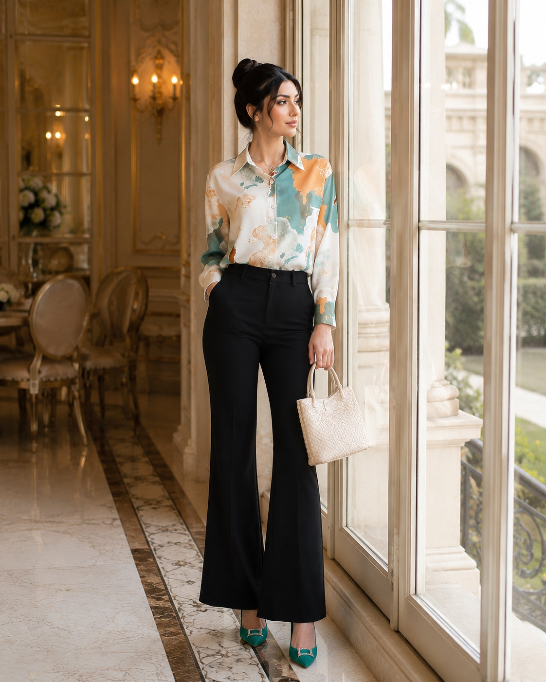 Casual Loose Long Sleeve Shirt for Women Korean Style Blouse Tops
