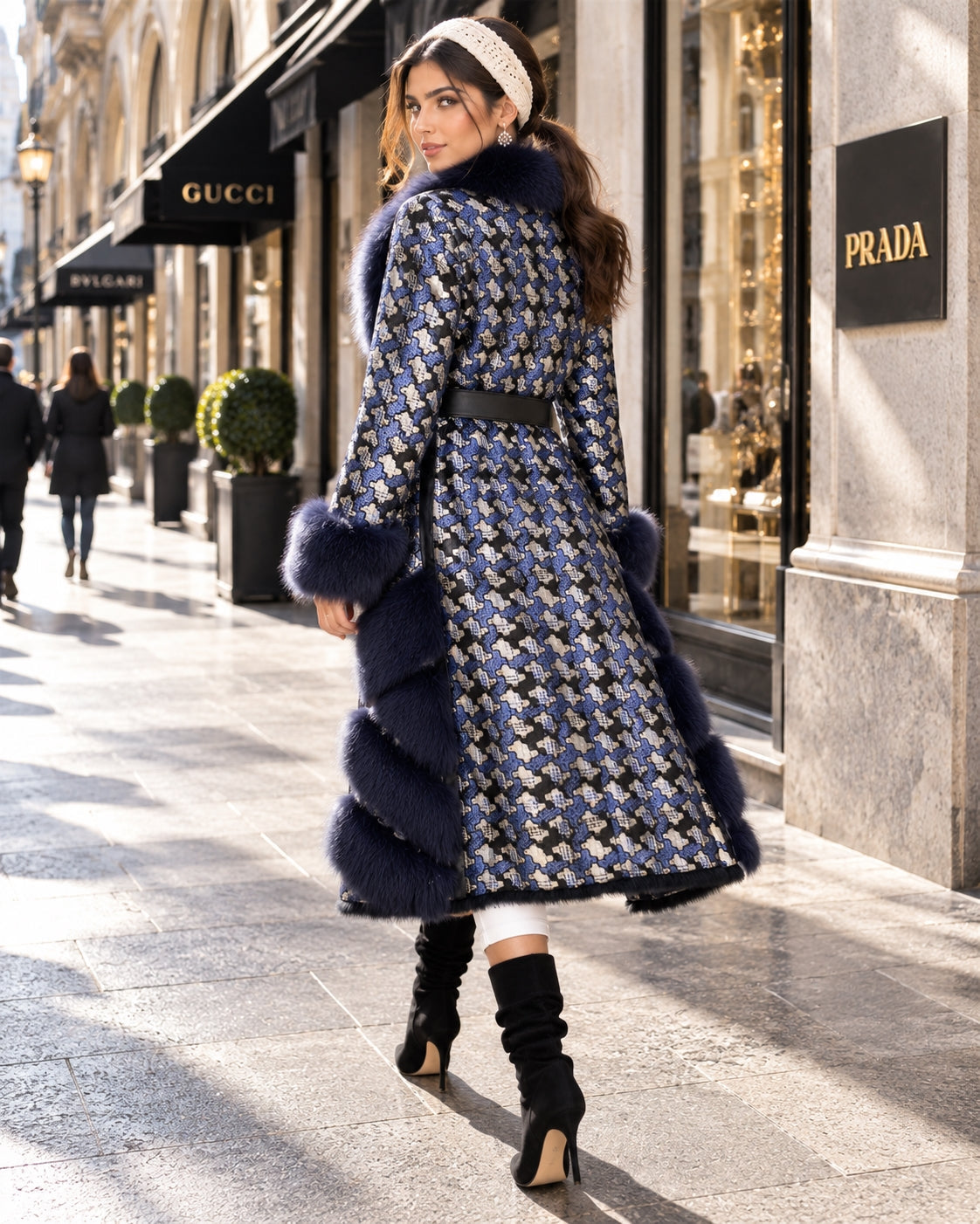 Soft Warm Luxury Wool Double Sided Sheepskin Fur Jacket Winter Women Genuine Sheep Shearling Leather Trench Coat Natalia Home Fashion    Natalia Home Fashion