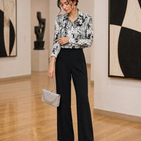 Fat Sister Chiffon Shirt Women 2025Spring Summer New Printing Long Coat Add Fat Large Size Loose Bottoming Shirt Slim Female Top Natalia Home Fashion    Natalia Home Fashion