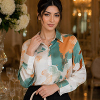 Casual Loose Long Sleeve Shirt for Women Korean Style Blouse Tops