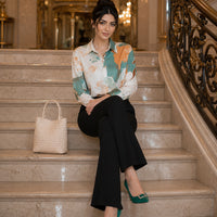 Casual Loose Long Sleeve Shirt for Women Korean Style Blouse Tops