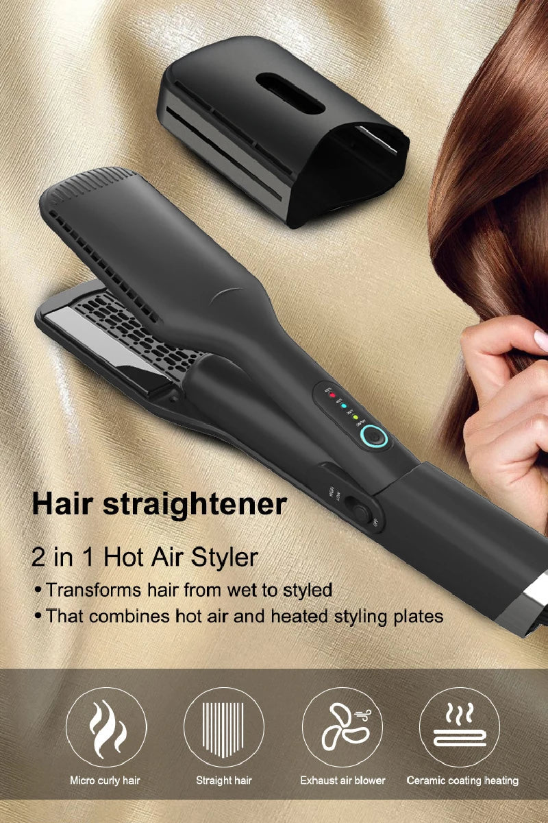 Hot Air Straightener Professional Flat iron for Straightening and Wet Hair Dryer Iron Two in One Styling Tools Natalia Home Fashion    Natalia Home Fashion