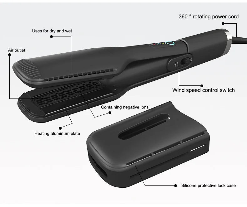 Hot Air Straightener Professional Flat iron for Straightening and Wet Hair Dryer Iron Two in One Styling Tools Natalia Home Fashion    Natalia Home Fashion