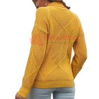 Turtleneck Sweater Diamond Solid Color Warm Pullover Loose Lazy Wind Knitted Bottoming Shirt Pullovers Tops Jumper