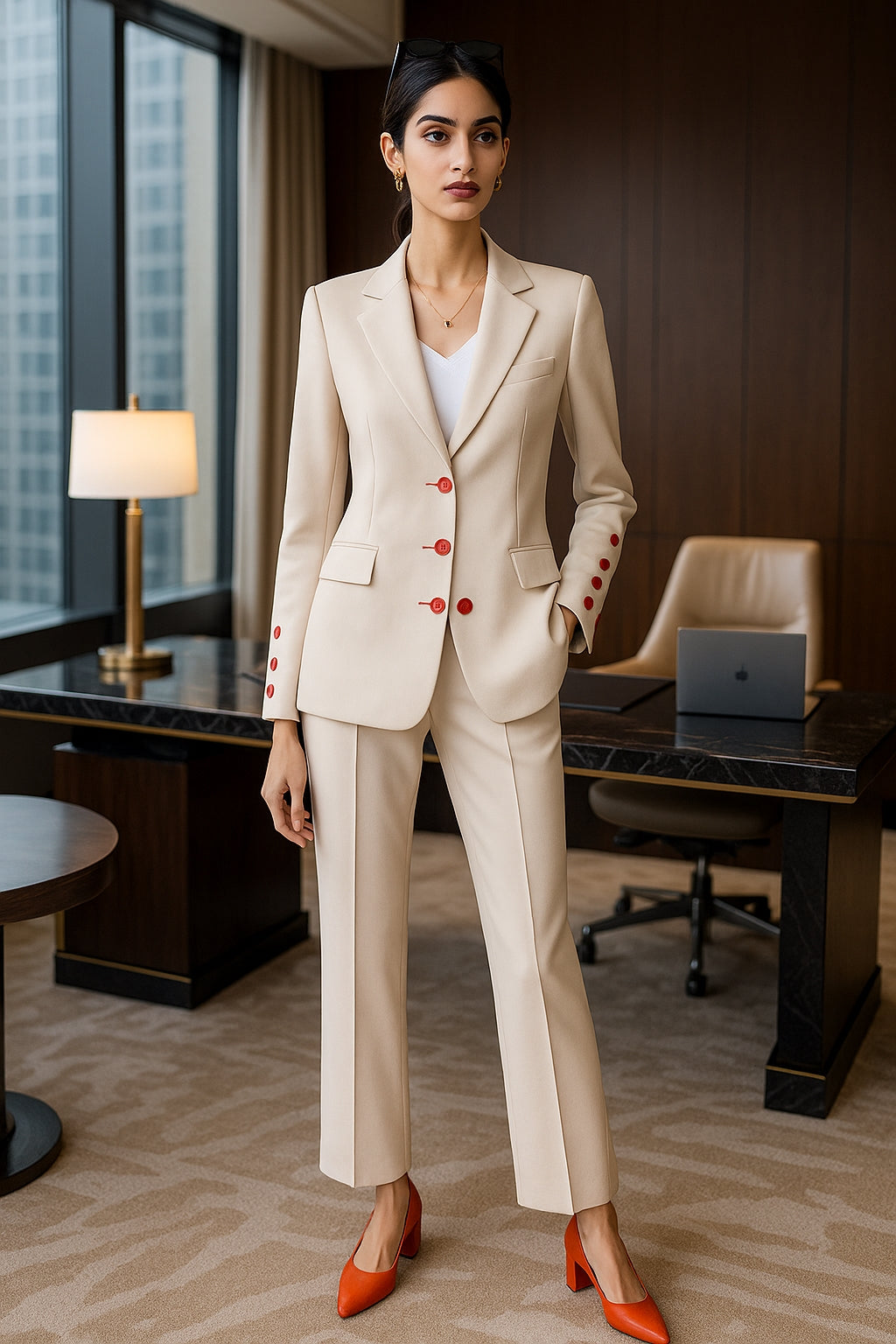 Fashion Blazer Jacket And Pant Suit Women Female Office Ladies Business Work Wear Formal 2 Piece Set