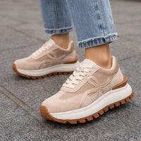 Lace Up Women Sneakers Mixed Colors Round Toe  Ladies Casual Shoes