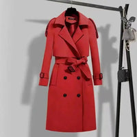 Autumn winter trench-coat Turn Down Collar black oversize Overcoat Long Sleeve plus size fashion women Trench Coats My Store