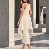 Casual Pants Ensemble Femmes Sleeveless Top Wide Leg Trousers Women's Matching Sets Long Pants Knit Pants 2 Piece Set Natalia Home Fashion    Natalia Home Fashion