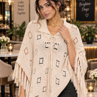 Fashionable Knitted Tassel Shoulder Wrap Sweater Women's Clothing Pullover Batwing Sleeve Jumpers Natalia Home Fashion    Natalia Home Fashion
