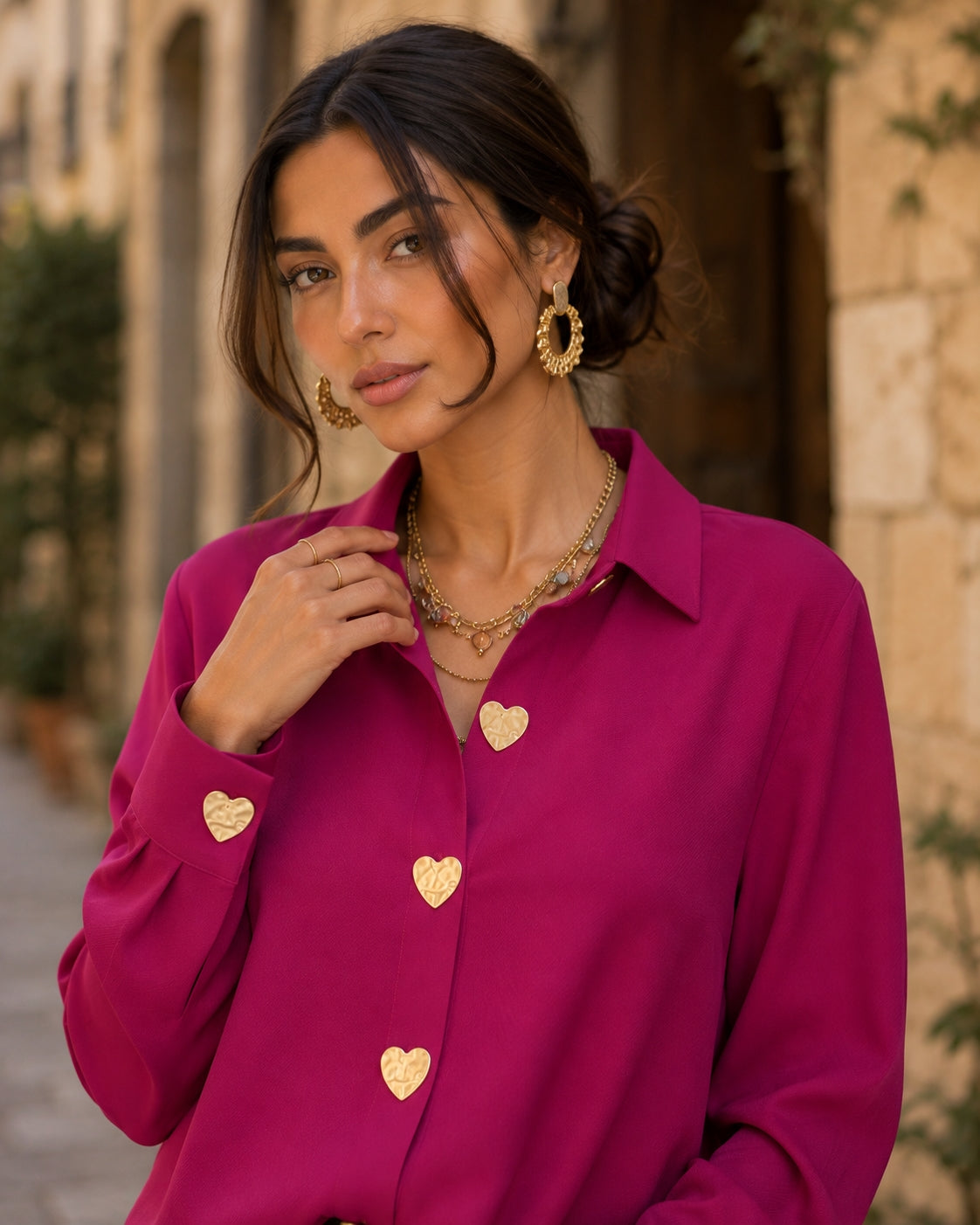 Women's Elegant Single Breasted Shirts Long Sleeve Tops Spring Fashion Casual Office Holiday  Party Blouses Natalia Home Fashion    Natalia Home Fashion
