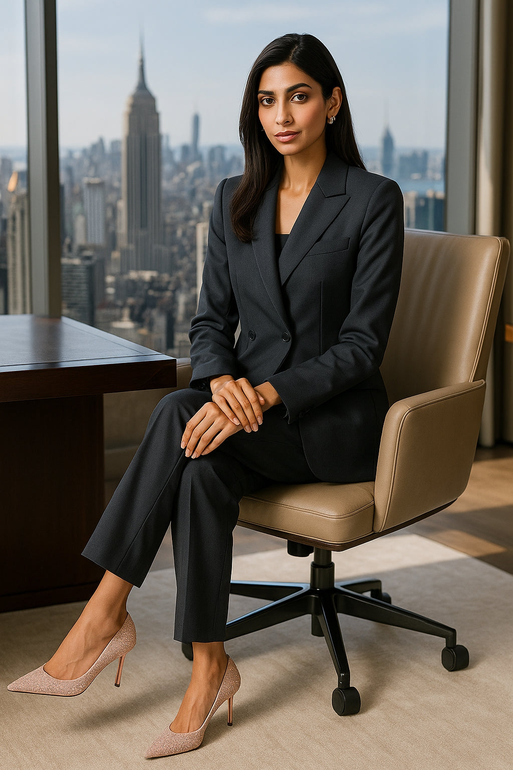 Elegant Double Breasted Jacket Suit Women's Long Sleeved Holiday Slim Blazers Coat Fashion Temperament business suit