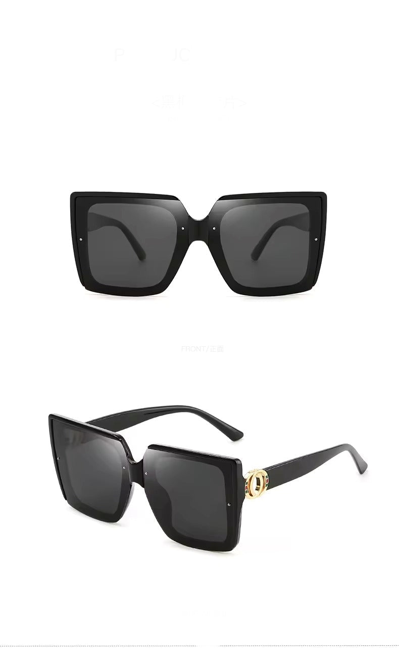 Large Frame Square Sunglasses Women's Brand Designer Fashion Sun Glasses Women Outdoor Travel Eyewear
