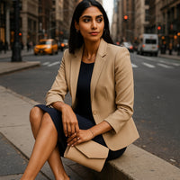 High Quality Women's Two Piece Set Office Work Dress Sleeveless Jacket Short Outerwear Fashionable And Comfortable for Office